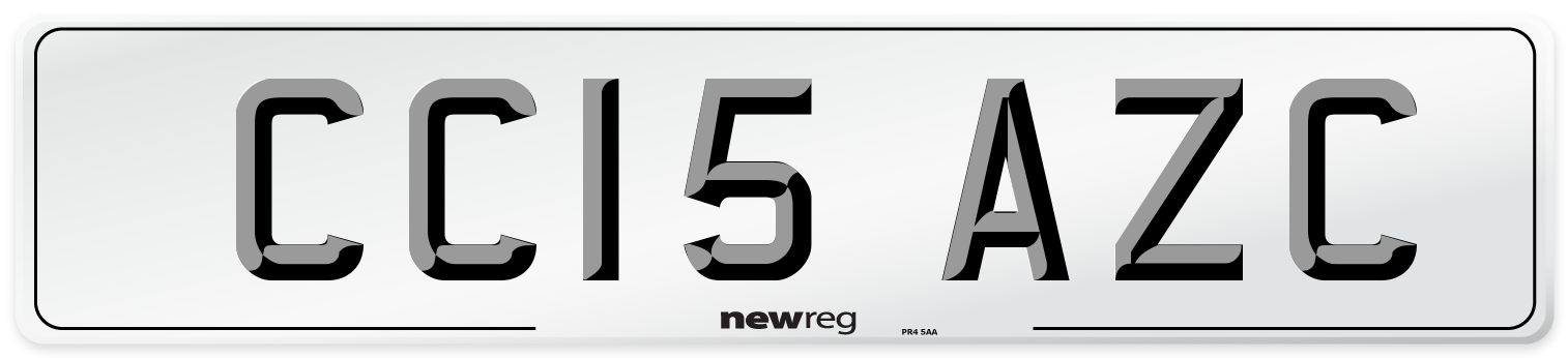 CC15 AZC Number Plate from New Reg